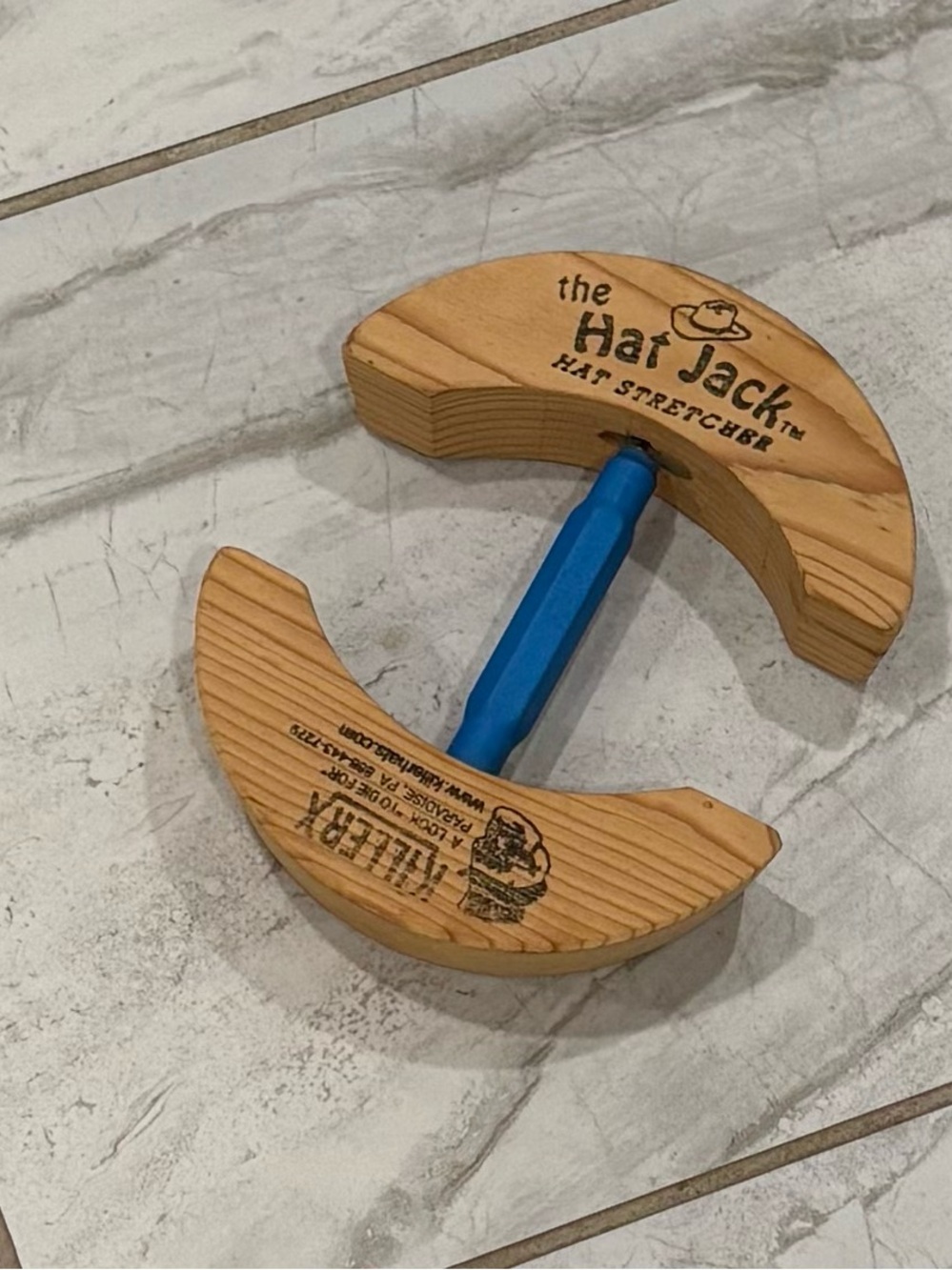 Vintage Wood THE Hat Jack Hat Stretcher Texas USA Useful Fredericksburg